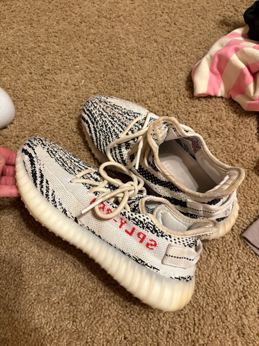Yeezie zebra shoes
